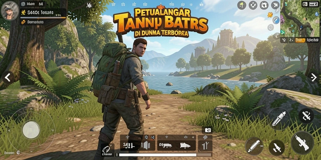 Tampilan gameplay 3446 di dunia terbuka yang fantastis.