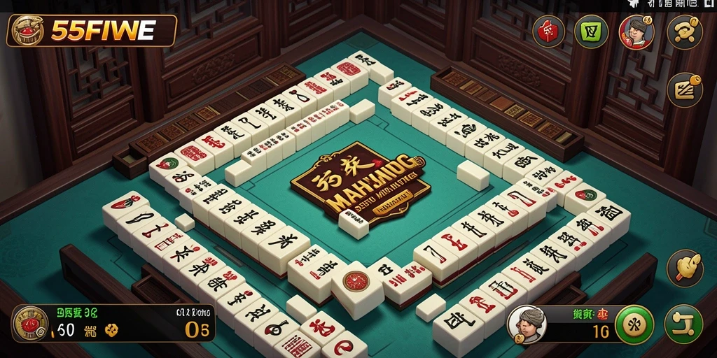 Tampilan gameplay Mahjong yang menarik dari 55FIVE.