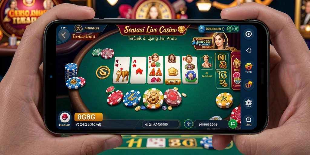 Tampilan gameplay Live Casino yang menarik dan interaktif.