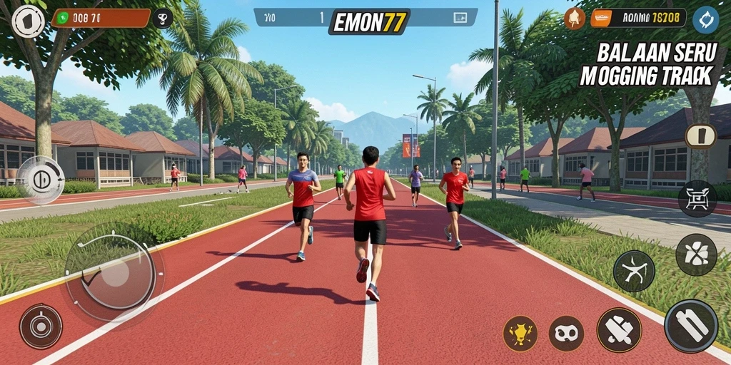 Gameplay balapan yang memukau dan seru di EMON77.