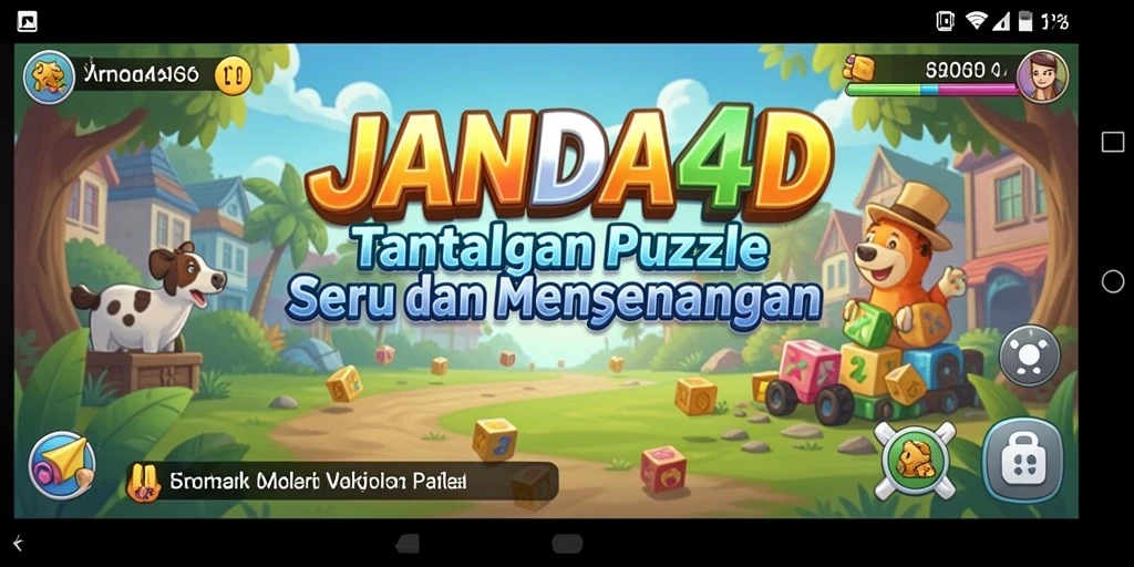 Tangkapan layar gameplay JANDA4D dengan teka-teki menantang.