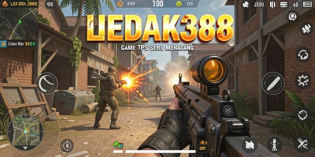 Tangkapan layar LEDAK388 menunjukkan aksi menegangkan dalam gameplay TPS.