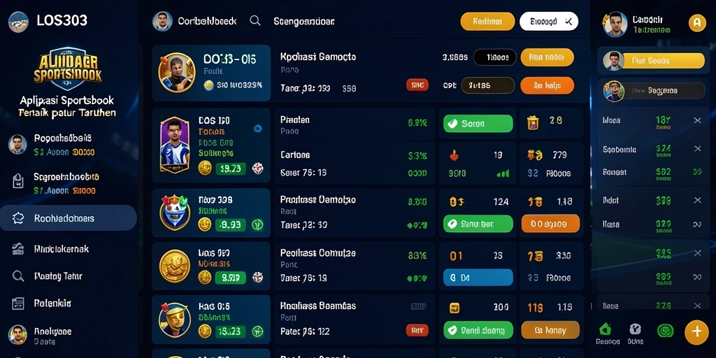 Tampilan menarik dari gameplay Sportsbook LOS303 dengan berbagai pilihan taruhan.