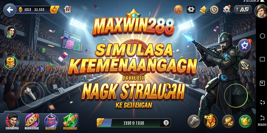 Tangkapan layar gameplay MAXWIN288 menampilkan aksi seru dan strategi kemenangan.