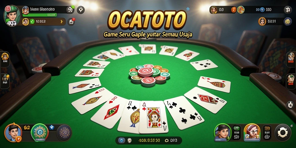 Screenshot gameplay OCATOTO yang menampilkan keseruan permainan Gaple.