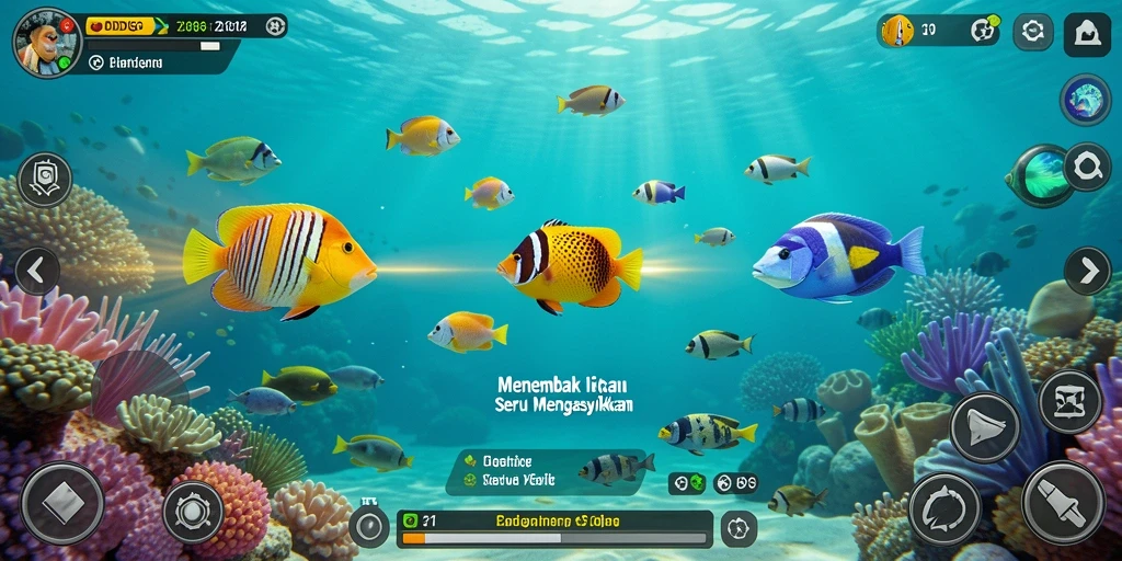 Screenshot ODDIGO menampilkan gameplay tembak ikan yang seru dan menantang.