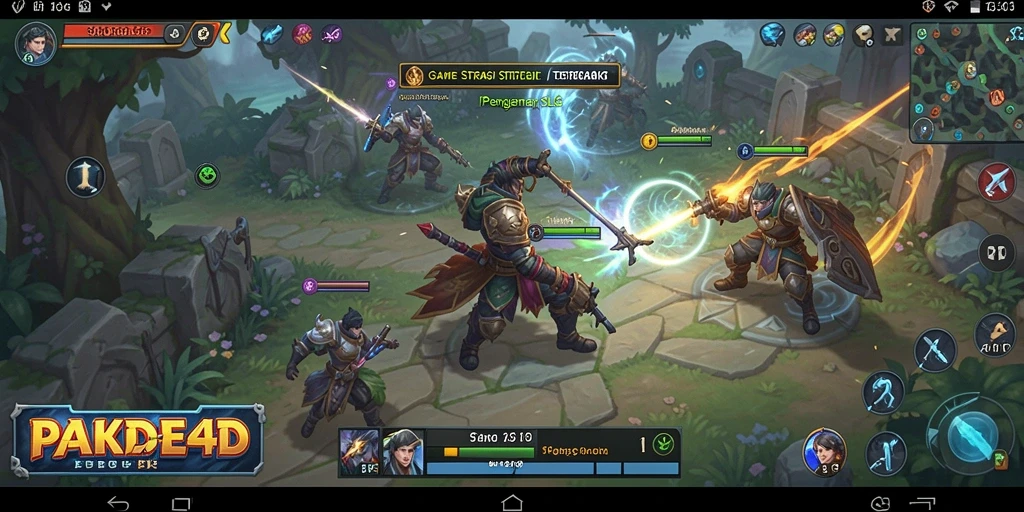 Screenshot gameplay PAKDE4D yang menunjukkan strategi bertempur.