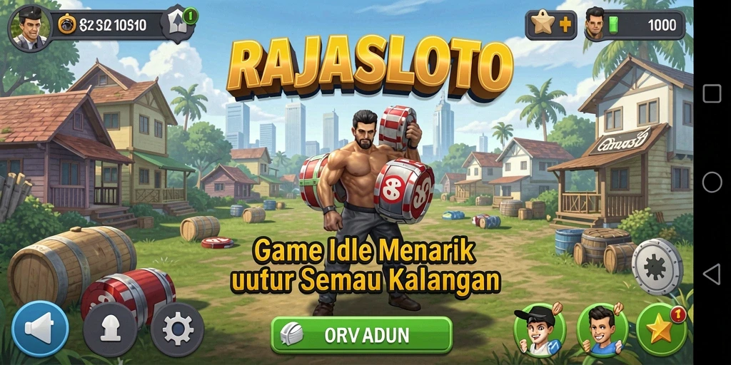 Tampilan gameplay RAJASLOTO yang menyenangkan dan santai.