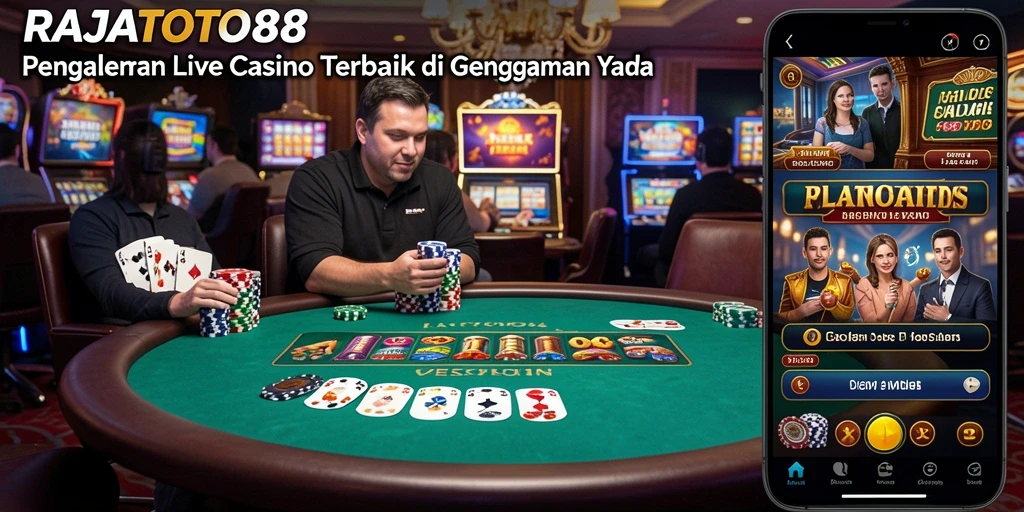 Tampilan menarik dari gameplay Live Casino RAJATOTO88.