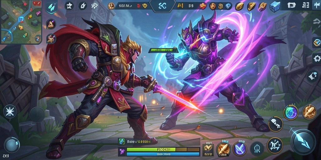 Gameplay menegangkan ZK3 dengan tim bertarung di arena MOBA.